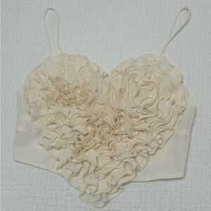 ZARA Voluminous Heart Crop Top (NWT)